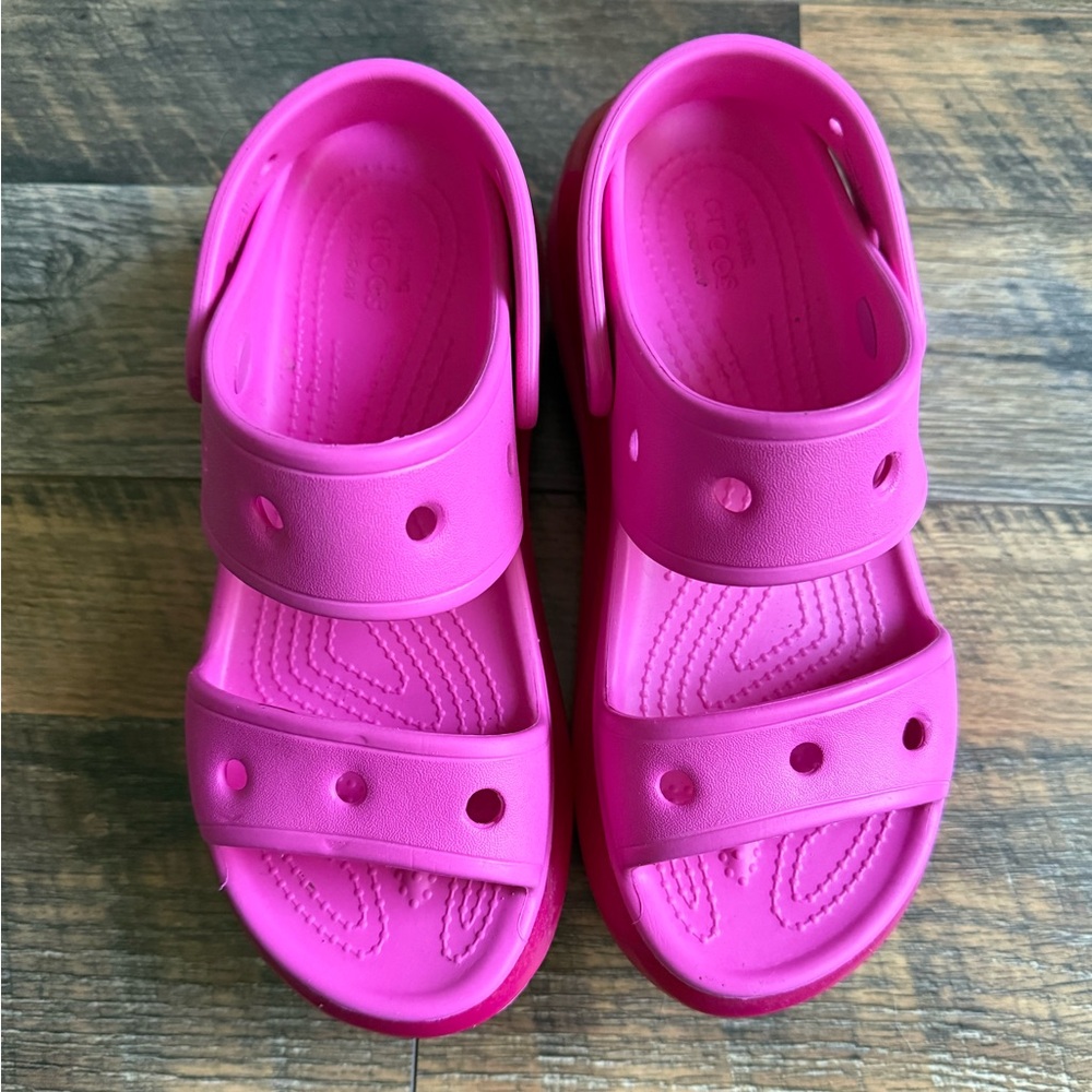 Crocs Pink Plattform Sandals
